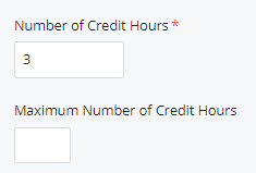 course hours fields