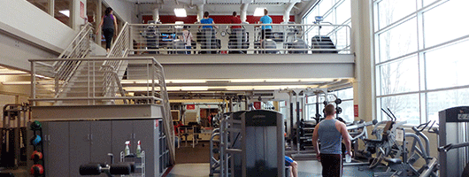 weight room in the Student Activities Center